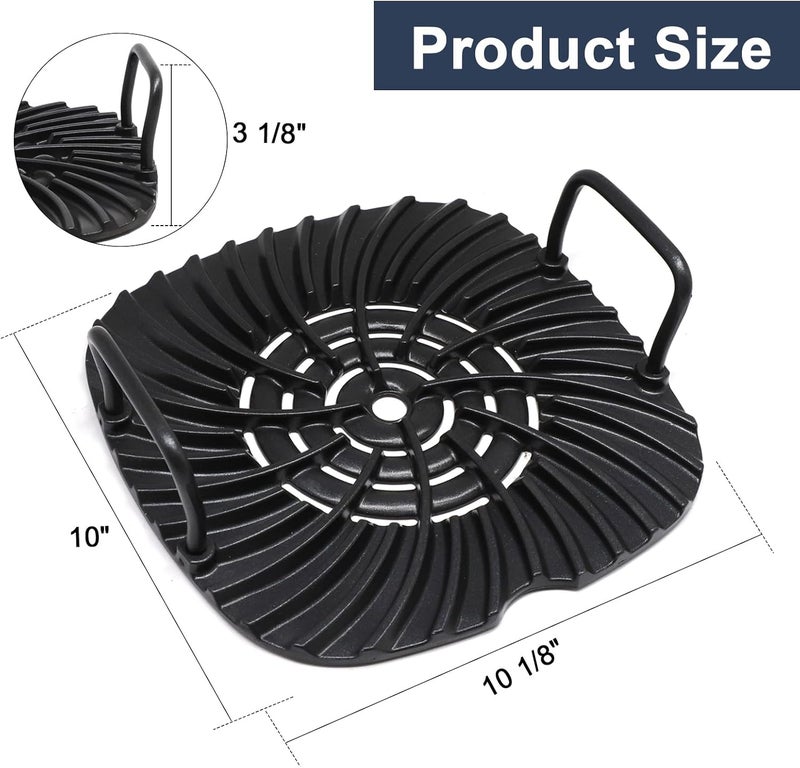 Criditpid Non-Stick Grill Grate, Stainless Steel Splatter Shield & Air Fryer Sheets Liners Kit Replacement Parts for Ninja AG301 AG300 AG302, Air Fryer Accessories for Foodi 5-in-1 Indoor Grills. - Image 2